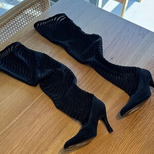 Charles Jourdan Black Over the Knee Boots
